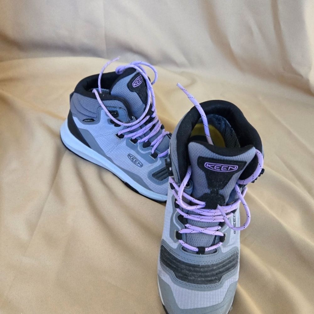 Keen Gray and Purple Sneakers For Hiking